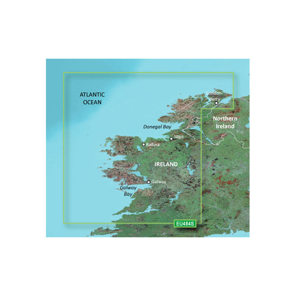 Garmin Bluechart&Reg; G3 Vision&Reg; Hd - Veu484S - Ireland North-West - Microsd&Trade;/Sd&Trade;,WBEEAA001342232