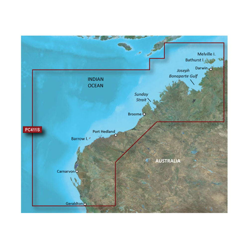 Garmin Bluechart&Reg; G3 Vision&Reg; Hd - Vpc411S - Geraldton - Darwin - Microsd&Trade;/Sd&Trade;,WBEEAA001342242