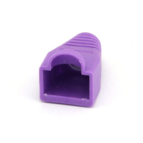 Maxmoral 100-Pack Cat5E Cat6 Rj45 Ethernet Network Cable Strain Relief Boots - Purple