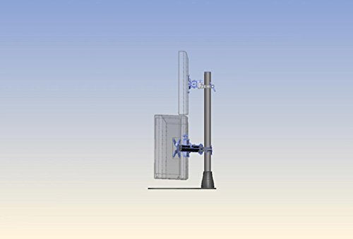 Ergotech 1 X 3 Quad Desk Stand With 28-Inch Pole - Black (100-D28-B13)