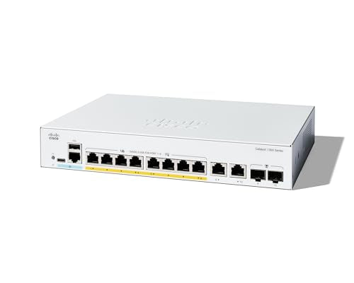 Catalyst 1300 8-Port Ge, Full Poe, 2X1G Combo