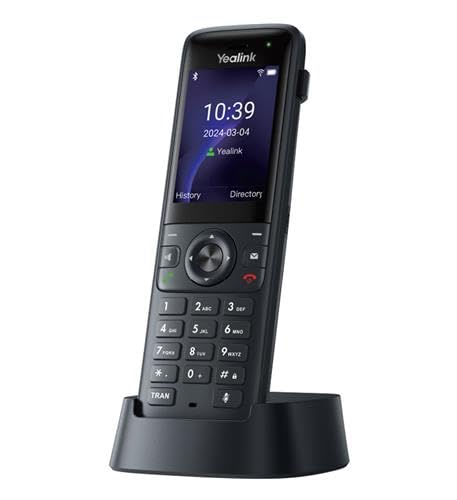 Yealink AX83H IP Phone - Cordless - Wi-Fi, Bluetooth - 5 Multiple Conferencing - Wall Mountable, Stand Mountable