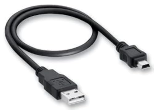 100Fit 5 Pin Mini Usb Cable (35 Cm) Usb 2.0 Type A To Mini B Cable Compatible With Gopro Hero 3+, Ps3 Controller, Mp3 Player, Di