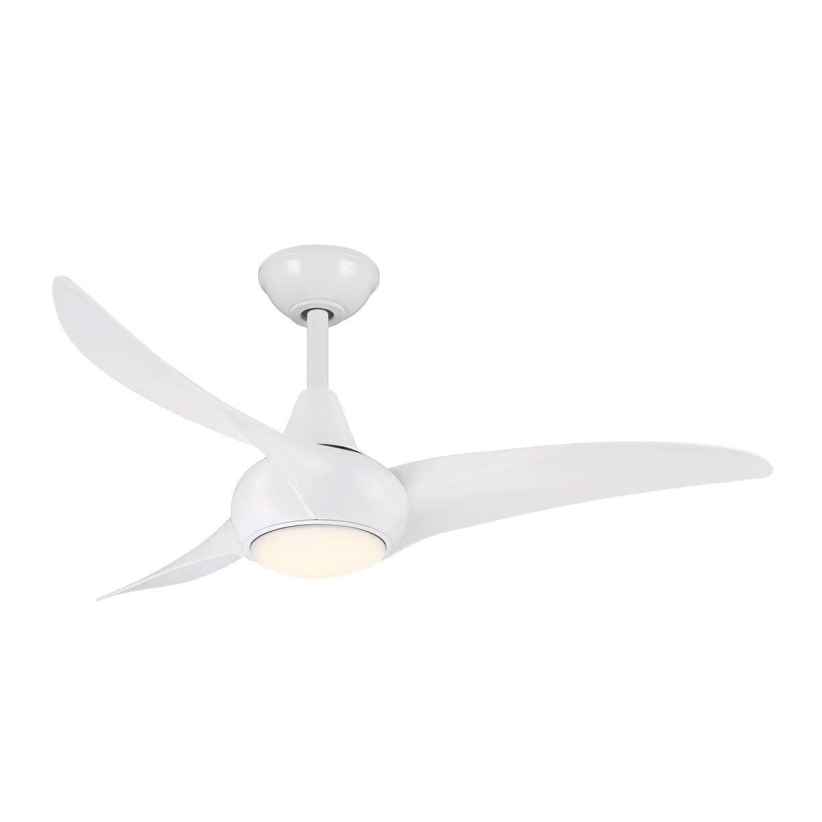 Minka Aire F845 Wh Light Wave 44'' Ceiling Fan With Led Light And Remote Control In White Finish