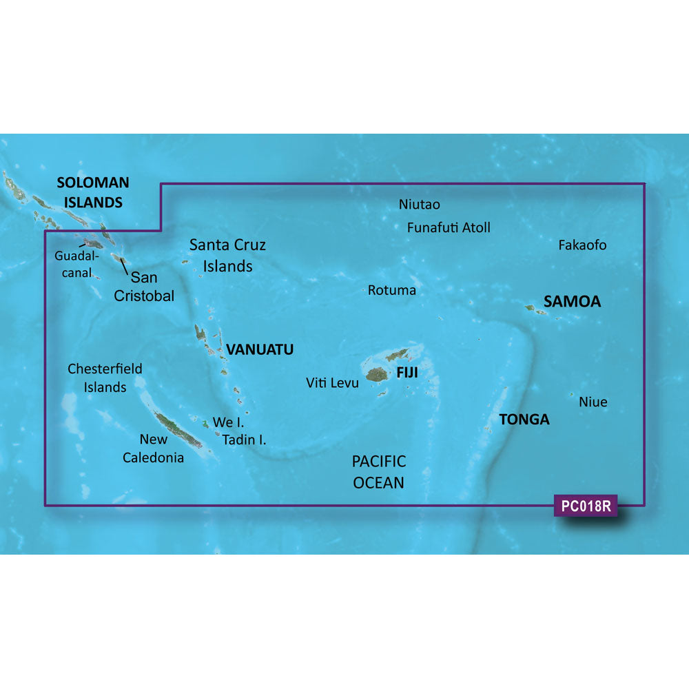 Garmin Bluechart&Reg; G3 Vision&Reg; Hd - Vpc018R - New Caledonia - Fiji - Microsd&Trade;/Sd&Trade;,WBEEAA001342255