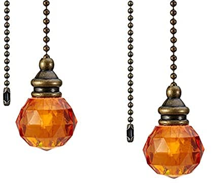 Luoqiufa 2Pcs Ceiling Fan Pull Chains Pendant Pull Chain Extension Ceiling Fan Chain Extender For Ceiling Light Lamp Fan Chain (