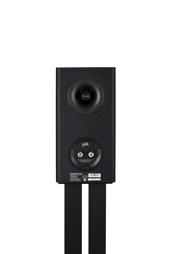 Polk Reserve R100 Small Bookshelf Speaker For Dynamic, Detailed Home Theater Audio, 1 Pinnacle Ring Tweeter & 5.25 Turbine Cone