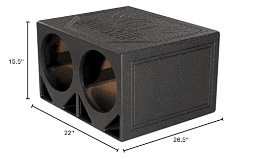 Qpower Qbomb Dual 12 Turbo Ported Empty Woofer Box