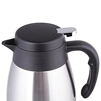 Sciencepurchase 2 Liter 304 Stainless Steel Double Walled Vacuum Insulated Carafe With Press Button Top, Thermal Coffee Pot Serv