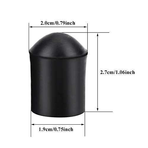 Double Bass Endpin Screw On,2Pcs Black Double Bass Endpin Rubber Tip End Pinstopper Protector Endmusical Instrument Accessory El