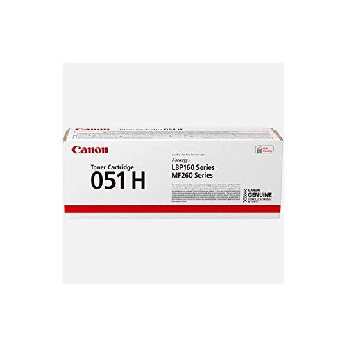 Canon Genuine 051H Black High Yield Toner Cartridge (2169C001),Yield up to 4,100 Pages for LBP162dw, MF264dw, MF267dw
