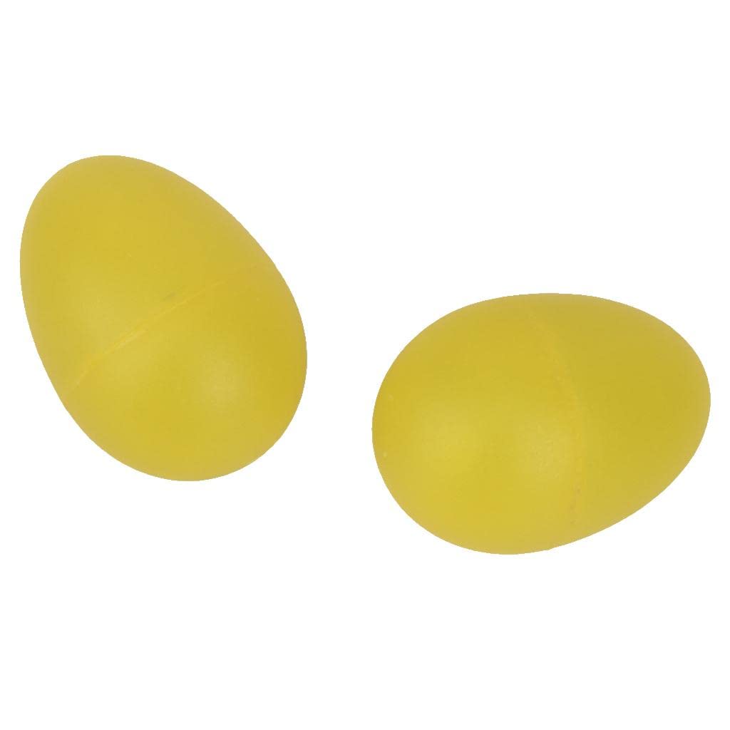SECRET DESIRE 1 Pair PP Percussion Musical Egg Maracas Shakers  Lemon Yellow