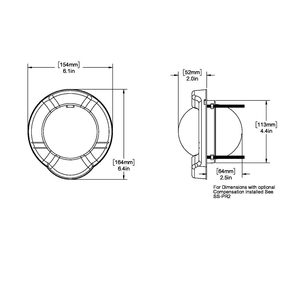 Ritchie Sr-2 Venture Sail Boat Compass - Bulkhead Mount - Black,WBEEAA001342284