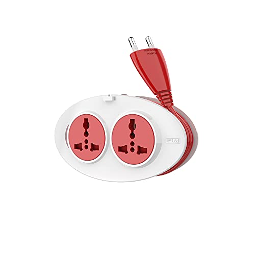 Gm 3206 GOn Mini 2 Pin Extension Cord 2.5 Mtr. With Indicator, Safety Shutter & 2 International Sockets