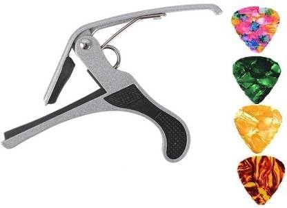 Pc Pennycreek Guitar Capo With 4 Picks For Acoustic, Electric Guitar And Ukulele Clutch Guitar Capo
