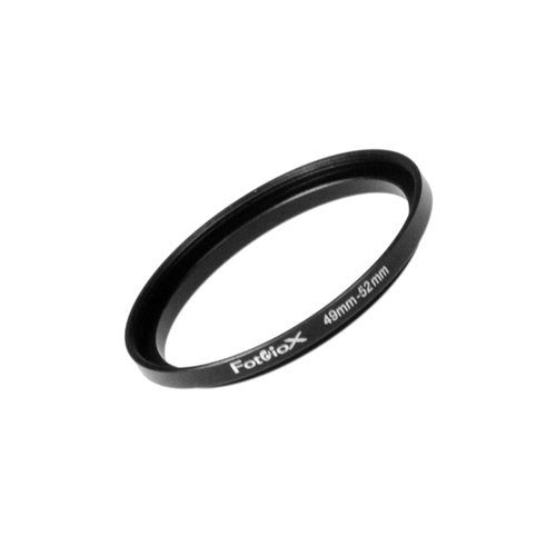 Fotodiox Metal Step Up Ring, Anodized Black Metal 49mm-52mm 49-52 mm
