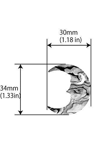 Crescent Moon Set Inlay Sticker Decals Guitar & Bass