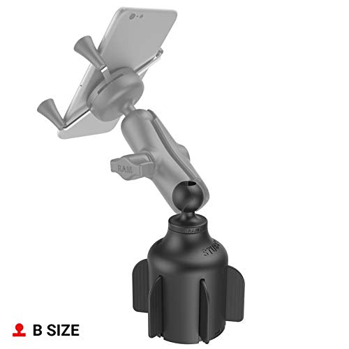 Ram Mounts Stubby Cup Holder Ball Base Rap B 299 4U With B Size 1'' Ball Compatible With Cup Holders 2.57'' To 3.5'' In Diameter
