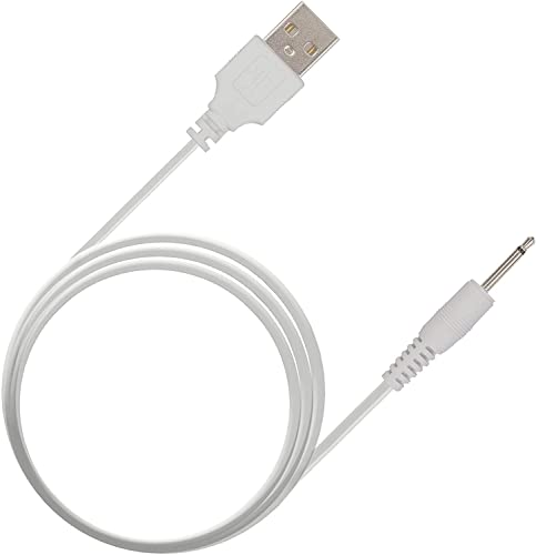 Zorbes 2.5Mm Jack Cable Usb To Dc 2.5Mm To Usb Charging Cable For Toy,Beauty Product,Magic Mate,White