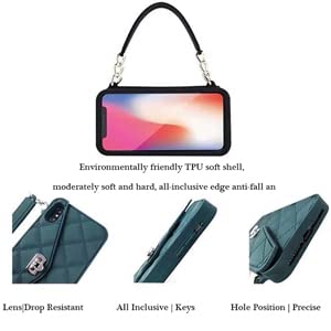 Yatchen For Iphone 14 Pro Max Wallet Case,Crossbody Phone Case With Lanyard Strap Cute Flip Folio Credit Card Holder Soft Silico