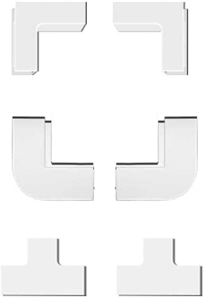 Cable Management Connector Accessory Pack For Delamu Cord Hider Cable Hider Cc01/Cc01 15/Cc10 2, 2 Inside Elbows, 2 Outside Elbo