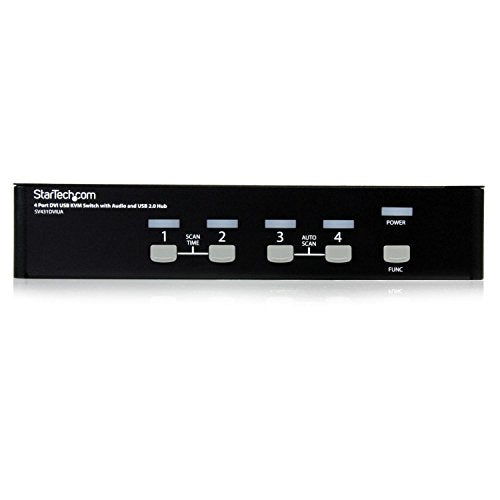 Startech.Com 4 Port Kvm Switch For Dvi Computers   1U Rack Mount Kvm Switch With Audio   Dvi Kvm Switch  2 Port   1U (Sv431Dviua