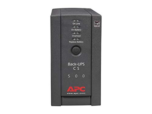 Apc Battery Back Up Surge Protector, 500Va Backup Battery Power Supply, Bk500Blk Back Ups