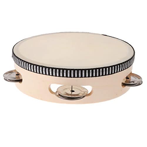 TRENDYNEST 2xWooden Musical Tambourine Beat Instrument Hand Drum Educational Toys 6inch | Musical Instruments & Gear | Percussio