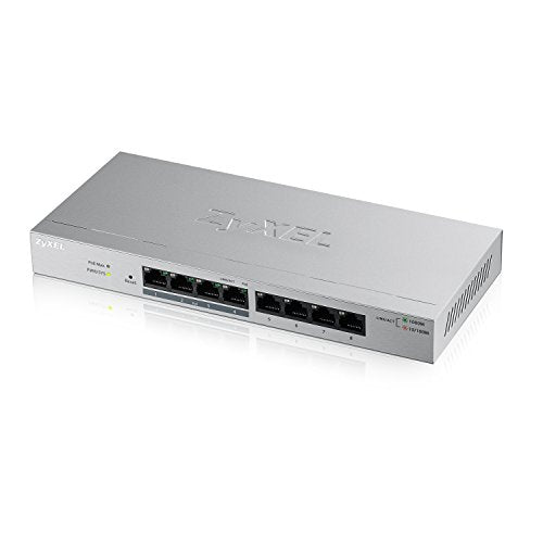 Zyxel 8 Port Gigabit Ethernet Web Managed Poe Switch With 60 Watt Budget [Gs1200 8Hp]