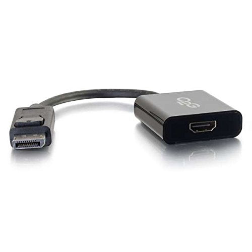 C2G Display Port Cable, Display Port To Hdmi, 4K, Male To Female, Black, 8 Inches, Cables To Go 54306