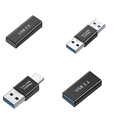 Haoquoou (4 Pieces Usb 3.0 Adapter Kit, Support Charging And Data Transfer, High Speed Extended Conversion Connector Connector