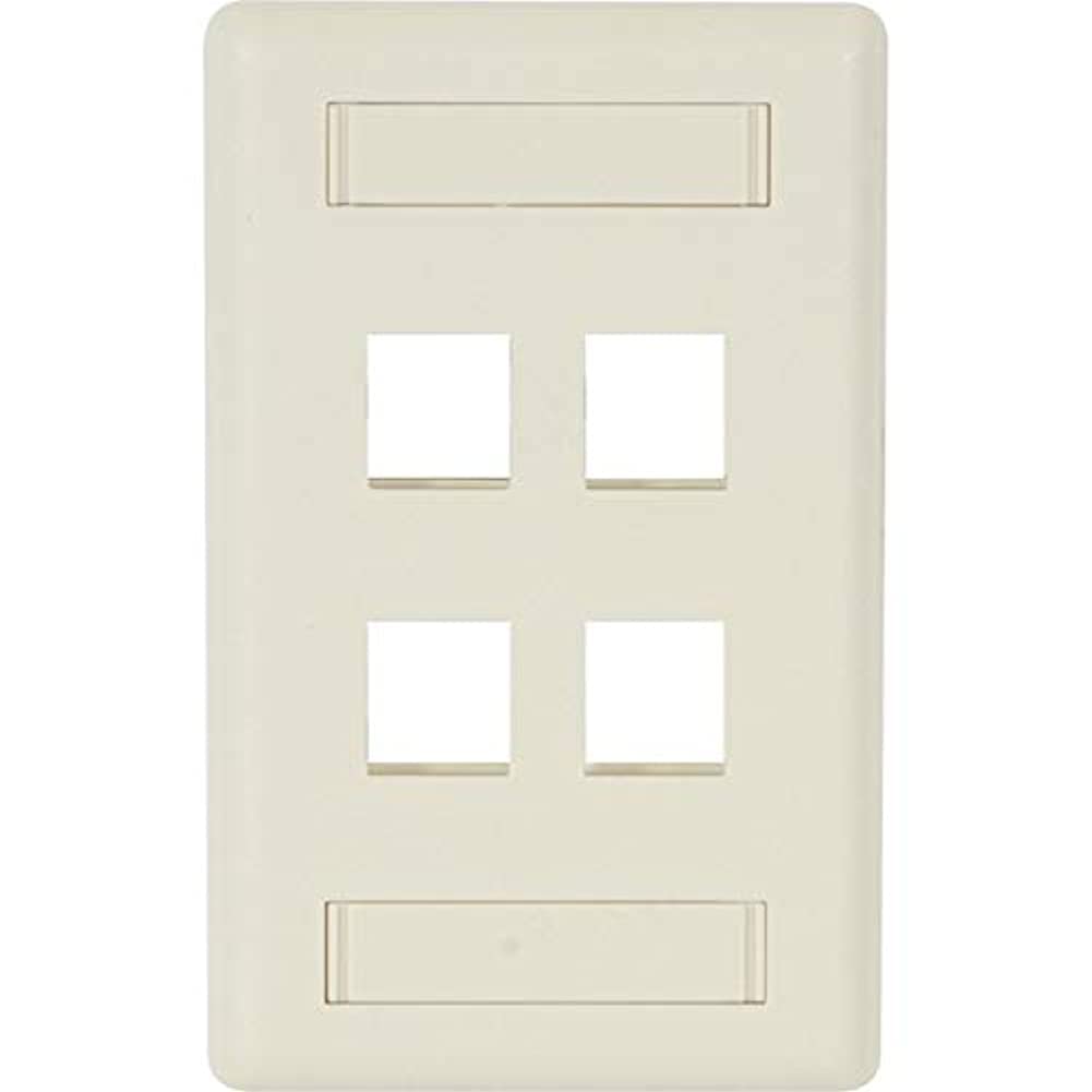 Black Box GigaStation2 Wallplate, 6-Port Single-Gang, Office White