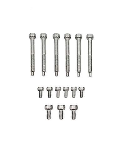 Guyker 6 Pcs String Lock Screws, 3 Pcs Locking Nut Screws and 6 Pcs Saddle Mounting Screws for FR Tremolo System Bridge Electric