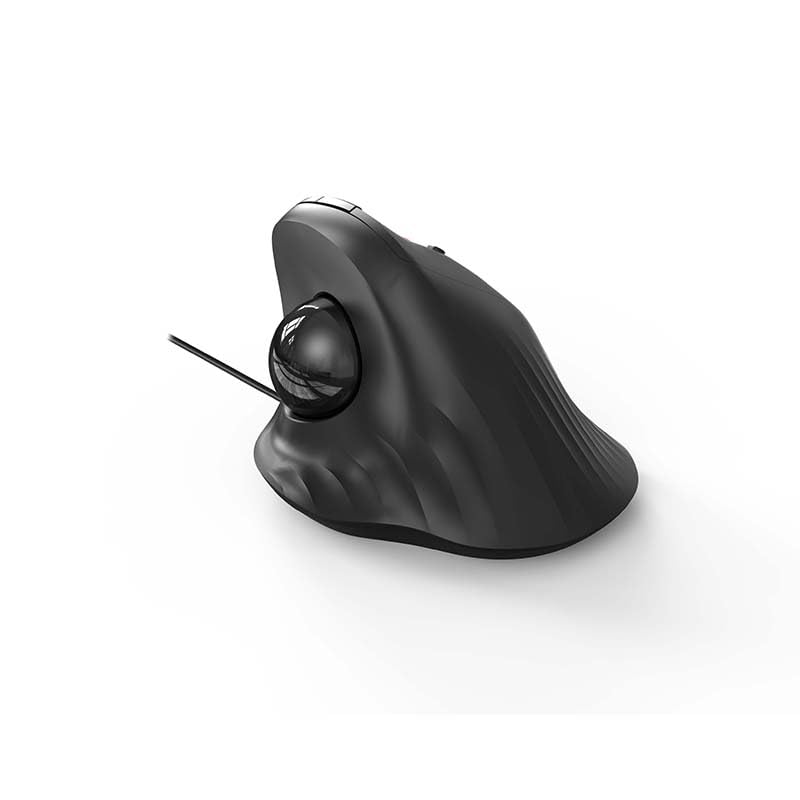 JOMAA Wired Trackball Mouse  6Button Ergonomic Design with CPI Switch (400/800/1200/1600), Red LED Indicator, 250Hz Polling Ra