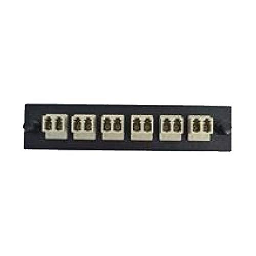 LGX Compatible Adapter Plate featuring a Bank of 6 Multimode Duplex LC Connectors in Beige for OM1 and OM2 applications, Black P