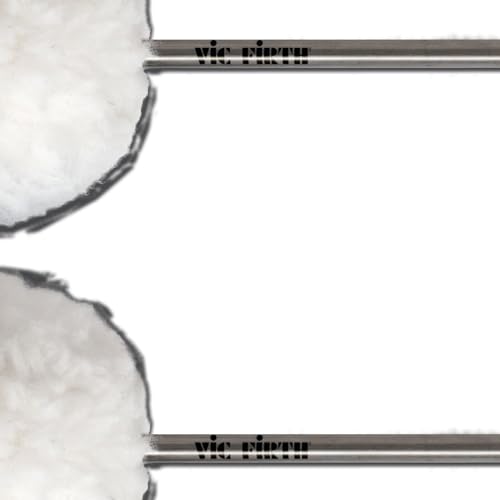 Vic Firth Vickick Bass Drum Beater-- Medium Felt Core Covered With Fleece, Oval Head