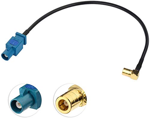 Bingfu Vehicle Car Truck SUV Satellite Radio Antenna Adapter Converter Cable, 6inch Fakra Z Male to SMB Plug Coaxial Pigtail Cab