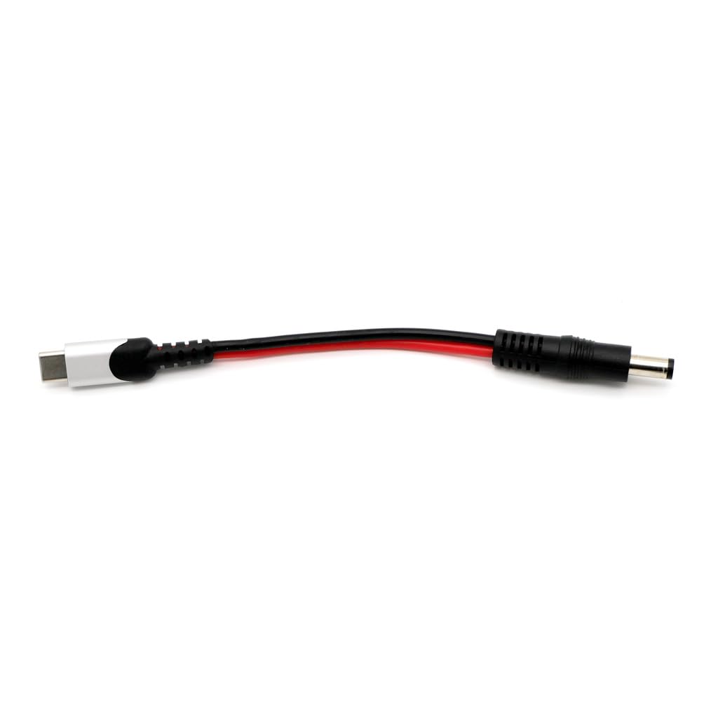 Short 12V Power Delivery (PD) to 2.1mm DC Barrel Cable
