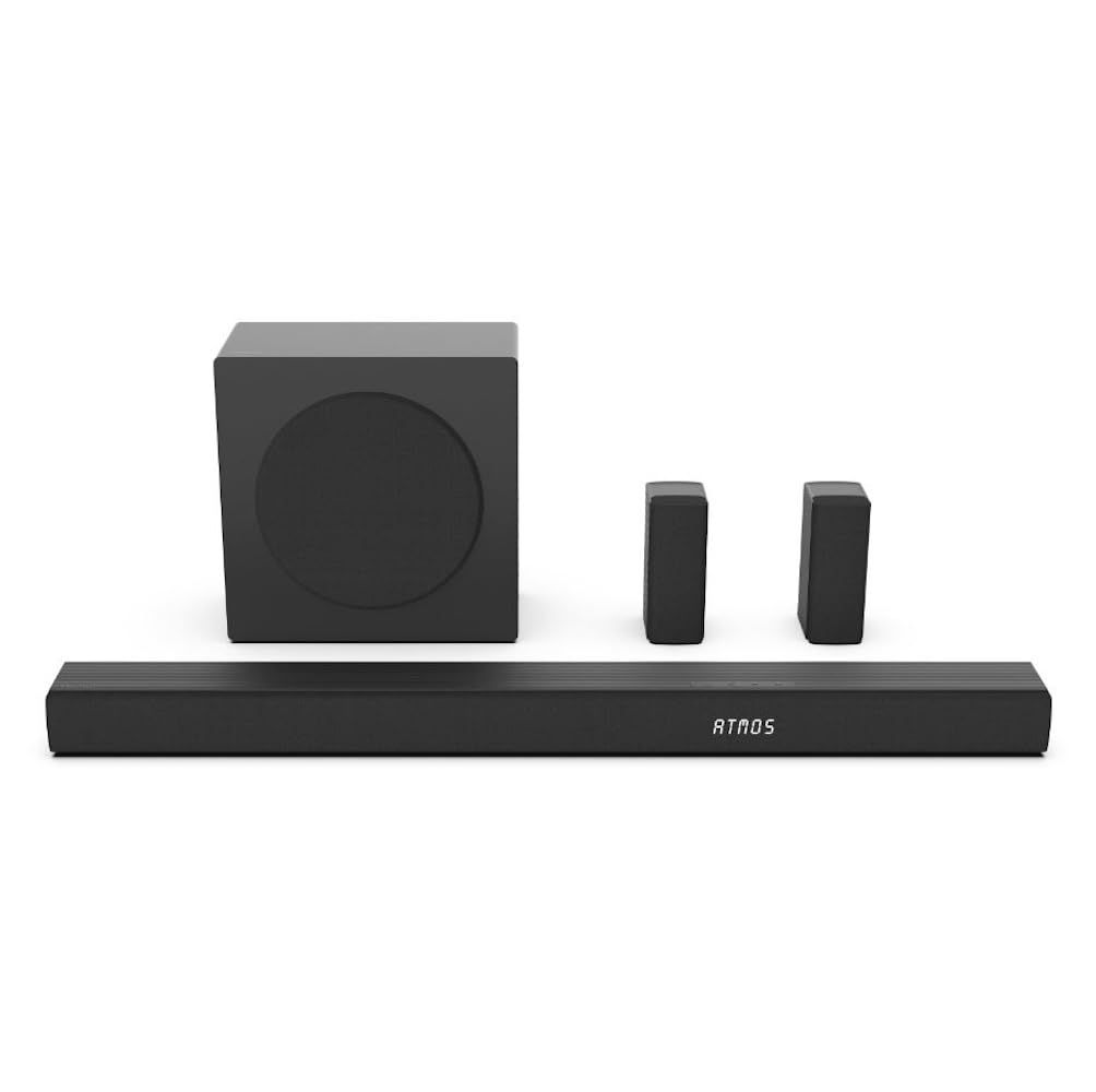 Hisense 5.1 Ch 440W Soundbar with Wireless Subwoofer, Rear Surround Speakers, 6.5 Wireless Bluetooth Sound Bar, Dolby Atmos, 6