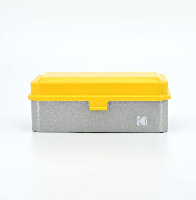 Kodak 120/135 Film Case   For 8 Rolls Of 120 Films / 10 Rolls Of 35Mm Films   Retro Steel Case To Sort & Safeguard Film (Yellow)