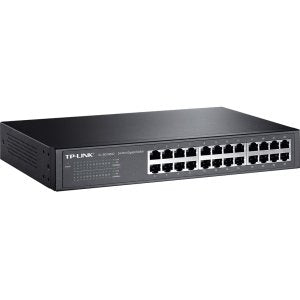 Tp Link 24 Port Gigabit Ethernet Unmanaged Switch | Plug And Play | Desktop/Rackmount | Fanless (Tl Sg1024D),Black