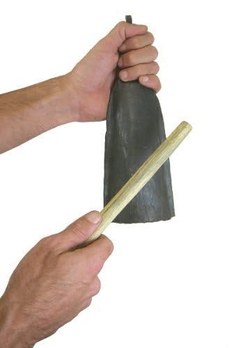 African Alo Bell With Stick - Metal Iron Cow Bell - Medium