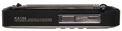 Kaito Ka108 Super Sound Quality Am Fm Shortwave Radio With Mp3 Player And Radio Recorder, Radio Time Schedule Recorder,Alarm Clo