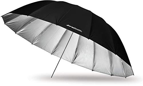 Westcott 4633 7-Feet Silver With Black Cover Parabolic Umbrella