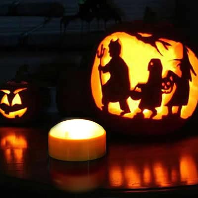 Candle Choice Halloween Pumpkin Led Lights With Remote And Timer Bright Flickering Battery Operated Jack O Lantern Electric Flam