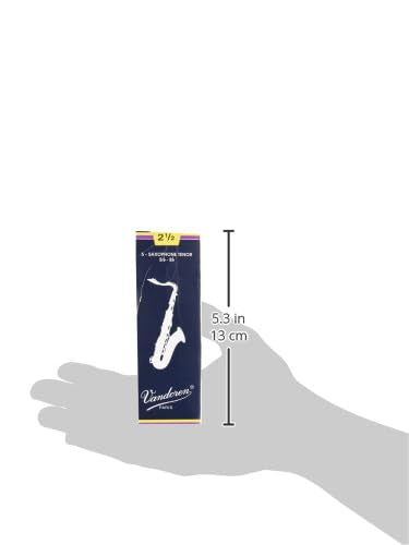Vandoren Sr2225 Tenor Sax Traditional Reeds Strength 2.5; Box Of 5