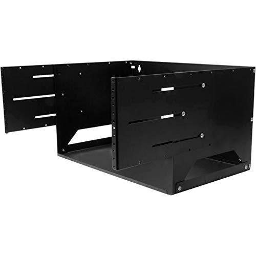 Startech.Com 2-Post 4U Open Frame Wall Mount Network Rack With Built-In Shelf, Wall Mount Data Rack With Adjustable Depth For Av