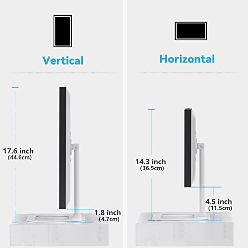 Almoz Swivel And Tilt Stand For Echo Show 15, Metal Show 15 Mount With Stable Big Base, Raise Up To 10'' From Desk, Easy To Asse