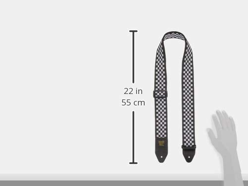 Ernie Ball Jacquard Guitar Strap, Black And White Checkered (P04149)