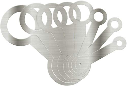 Jiayouy 8Pcs Stainless Steel Saxophone Leveling Rings Pad Woodwind Instrument Pads Repair Tools